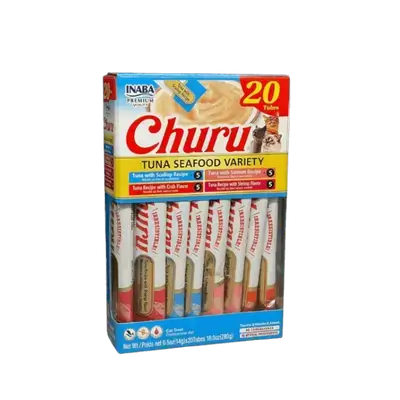 Inaba Churu Tuna & Seafood Variety 20 Tubes