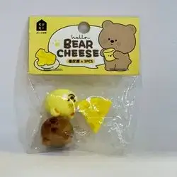 Bear cheese 3 pcs Eraser