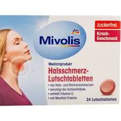 Mivolis Cherry throat lozenges, 24 count