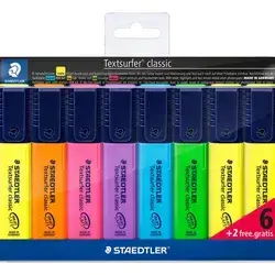 Staedtler Highlighter Textsurfer Ass (6+2)