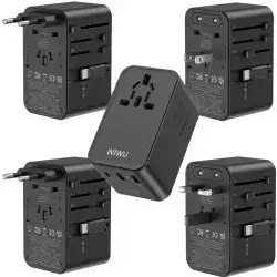 WiWU Universal Plug Adapter with 70W Fast Charging and Multi-Device Support  SK