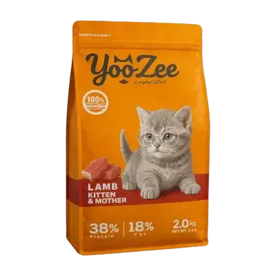 بۆ پشیلەیەکی بچووک و دایکی پشیلە بە تامی بەرخ 2kg