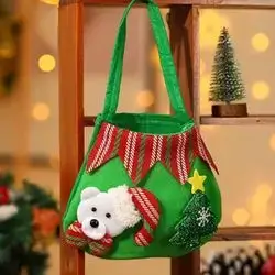 1pc Christmas Apple Gift Bag Xmas Reindeer Candy Pouch
