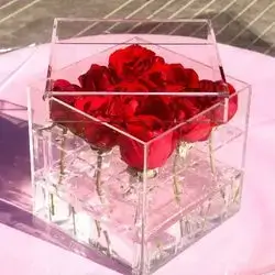 Acrylic Box With Natural Rose