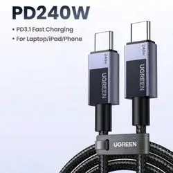 UGREEN 240W Type C Fast Charging Cable E-Marker Compatible With IPhone 15 16 Series Compatible With Samsung S23 S24 S25 Ultra Compatible With Pro Mac Book Switch Laptop