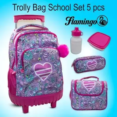 Trolley Bag School Set 5pcs