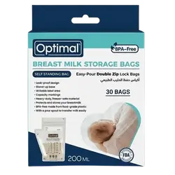 Breast Milk Storage Bags 200ml 30 Bags OPM-1079 _ Optimal