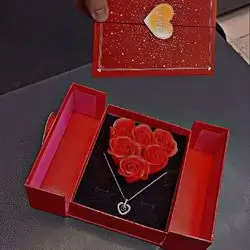 Crystal Love Necklace In Red Box