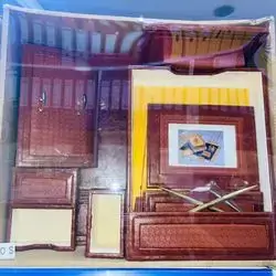 Set Of Desk Top Leather Brown
