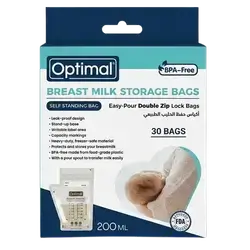 Breast Milk Storage Bags 200ml 30 Bags OPM-1079 _ Optimal