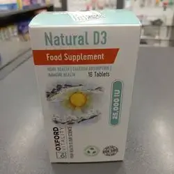 Natural D3 25000 IU Food Supplement 16 Tablets