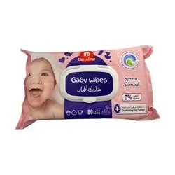 Carrefour Baby Wipes  Aloe Vera 80 Pieces