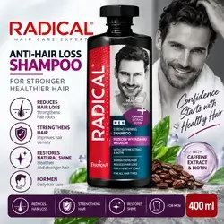 Radical Men Anti-Hair Loss Strengthening Shampoo with Caffeine Extract & Biotin — 400 mL