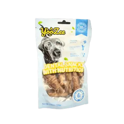 YooZee Dental Snacks With Nutrition Chicken Flavor Mini Bone Wrap With Chicken 100g