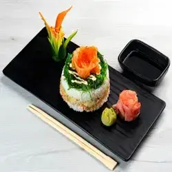 Wakame Salmon Sushi Cake ( 1 Pc)