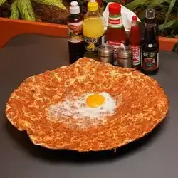 Double Lahmacun with Egg