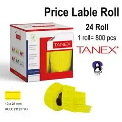 TANEX price Label roll (24 roll) yellow