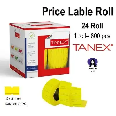 TANEX price Label roll (24 roll) yellow