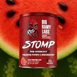 Red Rex Stomp Pre-Workout Massive Pumps & Endurance 26 servings Watermelon