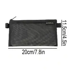  Simple See-Through Mesh Pencil Case, Exam Special See-Through Stationery Organizer 