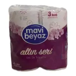 Mavi Beyaz T Roll Soft 3Ply X4