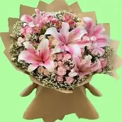Big Pink Lily Bouquet