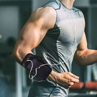 Mobile Phone Arm Bag With Double Layer Zipper