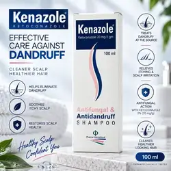 Kenazole Ketoconazole Antifungal & Antidandruff Shampoo – 100 mL (20 mg/g)
