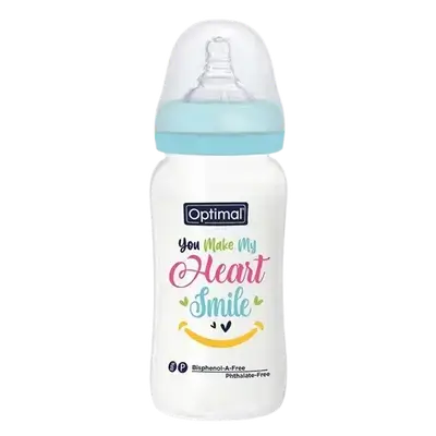 P.P Wide Neck Feeding Bottle 2 From 6-18 Months BLUE 300ml OPB-1030 _ Optimal