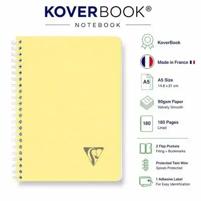 Notebook,french , A5 Size,180 pages.