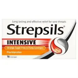Strepsils Intensive ( Orange sugar free + flurbiprofen)