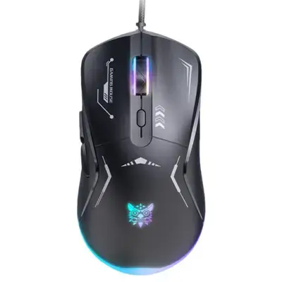 ONIKUMA CW917 Wired Gaming Mouse USB Connection 2400 DPI RGB Light 6 Programmable Buttons Black