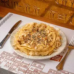 Wheat Fattah With Cream & Honey