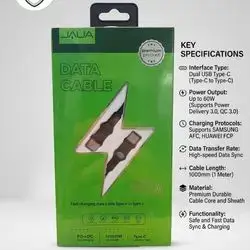 Jaua Data Cable Fast Charger 60W 1M Type-C To Type-C