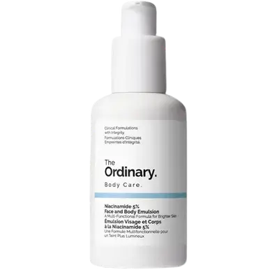 Niacinamide 5% Face and Body Emulsion, Dark Spot & Skin Tone Corrector 100ml _ The Ordinary