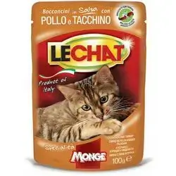 Lechat pouches with chicken & turkey 100g