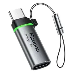 MCDODO OT-6010 60W 8-Pin to Type-C Adapter Smart Power Off PD Charging Converter - Black