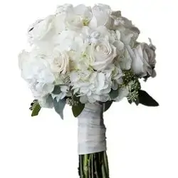 White Rose Bridal Bouquet 