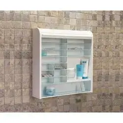 Medicine Cabinet With Slide Cover And Drawer