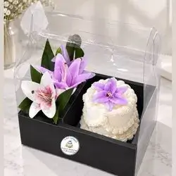Box Cake With Flower