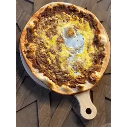 Pastrami Manousheh with Egg
