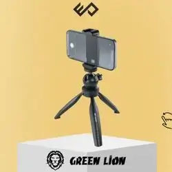 Green Lion Mini Tripod with Phone Holder - Black