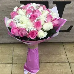 Bouquet Flowers- Pink&White