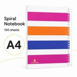 NOTEBOOK A4,100 sheet ,plastic cover.
