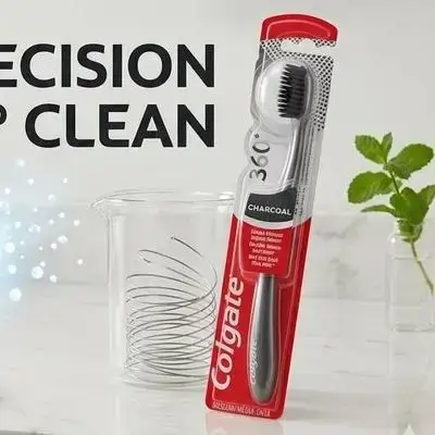 Colgate 360 Charcoal Toothbrush (Medium/Media/Orta)