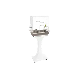 Bird Cage – White & Grey with Stand