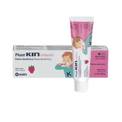 Fluor Kin Toothpaste For Children Enfants Strawberry Flavour 50ml _ Kin