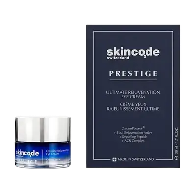 PRESTIGE Ultimate Rejuvenation Eye Cream Chrono Power + Total Rejuvenation Active + Depuffing Peptide + ACR Complex 15ml _ skincode