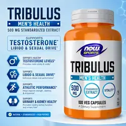 NOW Sports, Tribulus, Tribulus terrestris, 500 mg, 45% Saponins, Enhanced Sexual Function, Energy, Libido, Testosterone, Muscle Mass, Hormone Optimization, 100 Caps tribulus