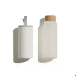Waterdrop Frosted Glass Bottle – 400ml